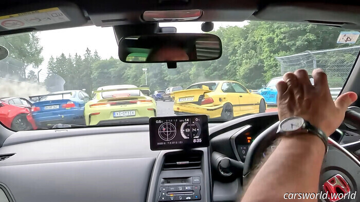 Small Honda Uncertain About Its First Collision in Nurburgring Mound-Up | Carscoops
